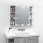 Sonoma gray furniture with mirror and LED 70x16.5x60 cm by vidaXL, bathroom vanities - Ref: Foro24-820452, Price: 69,91 €, Di...