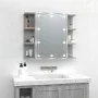 Sonoma gray furniture with mirror and LED 70x16.5x60 cm by vidaXL, bathroom vanities - Ref: Foro24-820452, Price: 68,98 €, Di...