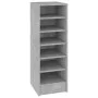 Mueble zapatero madera contrachapada gris hormigón 31,5x35x90cm de vidaXL, Zapateros y organizadores de calzado - Ref: Foro24...