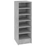 Schuhregal aus betongrauem Sperrholz, 31,5 x 35 x 90 cm von vidaXL, Schuhregale und Schuhorganisatoren - Ref: Foro24-809003, ...