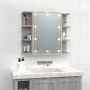 Sonoma gray furniture with mirror and LED 70x16.5x60 cm by vidaXL, bathroom vanities - Ref: Foro24-820452, Price: 69,91 €, Di...