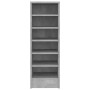 Schuhregal aus betongrauem Sperrholz, 31,5 x 35 x 90 cm von vidaXL, Schuhregale und Schuhorganisatoren - Ref: Foro24-809003, ...