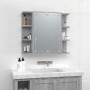 Sonoma gray furniture with mirror and LED 70x16.5x60 cm by vidaXL, bathroom vanities - Ref: Foro24-820452, Price: 69,91 €, Di...