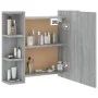 Sonoma gray furniture with mirror and LED 70x16.5x60 cm by vidaXL, bathroom vanities - Ref: Foro24-820452, Price: 68,98 €, Di...