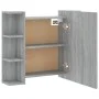 Mueble con espejo y LED color gris Sonoma 70x16,5x60 cm de vidaXL, Tocadores de baño - Ref: Foro24-820452, Precio: 68,98 €, D...
