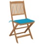 6 pcs folding garden chairs and solid acacia wood cushions by vidaXL, Garden chairs - Ref: Foro24-3074998, Price: 310,86 €, D...
