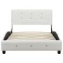 Bed with white synthetic leather mattress 90x200 cm by vidaXL, Beds and slatted bases - Ref: Foro24-277569, Price: 358,41 €, ...