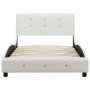 Bett mit weißer Kunstledermatratze 90x200 cm von vidaXL, Betten und Lattenroste - Ref: Foro24-277569, Preis: 368,42 €, Rabatt: %