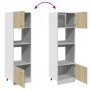 Mueble para microondas "Lyon" roble Sonoma 60x57x207 cm madera