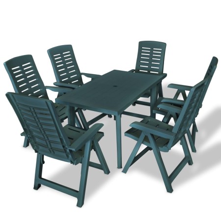 Garten-Essset 7-teilig aus grünem Kunststoff von vidaXL, Gartensets - Ref: Foro24-275080, Preis: 831,62 €, Rabatt: %