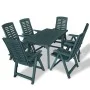 Juego de comedor de jardín 7 piezas plástico verde de vidaXL, Conjuntos de jardín - Ref: Foro24-275080, Precio: 932,01 €, Des...