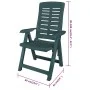 Juego de comedor de jardín 7 piezas plástico verde de vidaXL, Conjuntos de jardín - Ref: Foro24-275080, Precio: 932,01 €, Des...