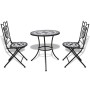 Gartentisch- und Stühle-Set, 3-teilig, schwarze und weiße Keramikfliesen von vidaXL, Gartensets - Ref: Foro24-271772, Preis: ...