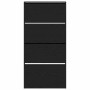 Armario para Zapatos con puerta Roble negro 80 x 21 x 163.5 cm