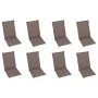 Folding garden chairs and cushions 8 pcs solid acacia wood by vidaXL, Garden chairs - Ref: Foro24-3075062, Price: 642,13 €, D...