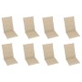 Folding garden chairs and cushions 8 pcs solid acacia wood by vidaXL, Garden chairs - Ref: Foro24-3075057, Price: 629,91 €, D...