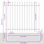 Cerca de jardín Gris 3.4 x 1.5 m