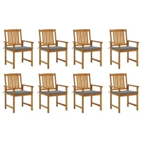 Garden chairs with cushions 8 pcs solid acacia wood by vidaXL, Garden chairs - Ref: Foro24-3078167, Price: 631,15 €, Discount: %