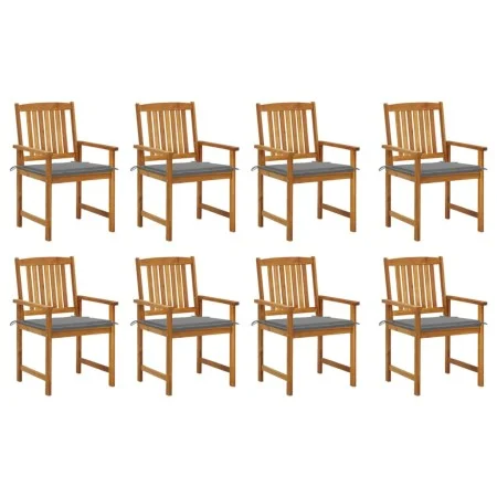 Garden chairs with cushions 8 pcs solid acacia wood by vidaXL, Garden chairs - Ref: Foro24-3078167, Price: 631,15 €, Discount: %