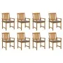 Garden chairs with cushions 8 pcs solid acacia wood by vidaXL, Garden chairs - Ref: Foro24-3078167, Price: 631,15 €, Discount: %