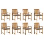 Gartenstühle mit Kissen 8 Stk. massives Akazienholz von vidaXL, Gartenstühle - Ref: Foro24-3078167, Preis: 654,53 €, Rabatt: %