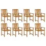 Garden chairs with cushions 8 pcs solid acacia wood by vidaXL, Garden chairs - Ref: Foro24-3078167, Price: 631,15 €, Discount: %