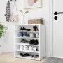 White plywood shoe cabinet 60x35x70 cm by vidaXL, Shoe racks and shoe organizers - Ref: Foro24-808936, Price: 67,23 €, Discou...