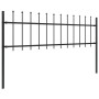 Gartenzaun mit Speerspitzen aus schwarzem Stahl 10,2x0,6 m von vidaXL, Zaunpaneele - Ref: Foro24-277598, Preis: 260,20 €, Rab...