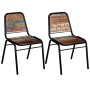 Sillas de comedor 2 unidades madera maciza reciclada