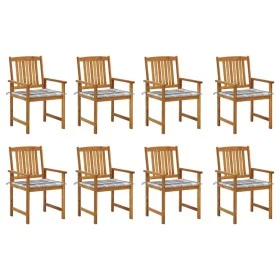 Garden chairs with cushions 8 pcs solid acacia wood by vidaXL, Garden chairs - Ref: Foro24-3078180, Price: 634,87 €, Discount: %