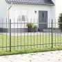 Cerca de jardín Gris 5.1 x 1 m Acero con recubrimiento en polvo