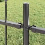 Cerca de jardín Gris 5.1 x 1 m Acero con recubrimiento en polvo