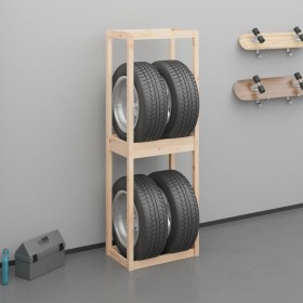 Soporte para neumáticos madera maciza de pino 63x40x180 cm