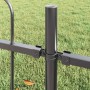 Cerca de jardín Gris 5.1 x 1 m Acero con recubrimiento en polvo
