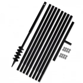 Earth Drill With Handle 80 mm With Extension Tube 9 M Steel by vidaXL, Helical augers - Ref: Foro24-270540, Price: 106,09 €, ...