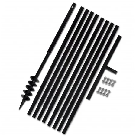Earth Drill With Handle 80 mm With Extension Tube 9 M Steel by vidaXL, Helical augers - Ref: Foro24-270540, Price: 106,09 €, ...