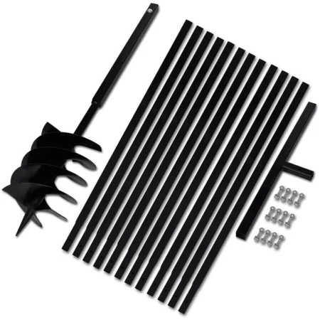 Earth Drill With Handle 200 mm With Extension Tube 13 M Steel by vidaXL, Helical augers - Ref: Foro24-270537, Price: 163,47 €...