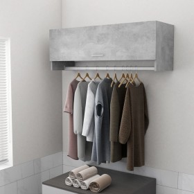 Betongrauer Sperrholzschrank 100x32,5x35 cm von vidaXL, Kleiderschränke - Ref: Foro24-808237, Preis: 56,10 €, Rabatt: %