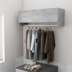 Concrete gray plywood cabinet 100x32.5x35 cm by vidaXL, Wardrobes - Ref: Foro24-808237, Price: 56,76 €, Discount: %