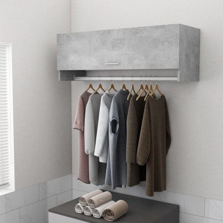 Betongrauer Sperrholzschrank 100x32,5x35 cm von vidaXL, Kleiderschränke - Ref: Foro24-808237, Preis: 56,10 €, Rabatt: %