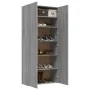 Schuhschrank aus grauem Sonoma-Sperrholz, 80 x 35,5 x 180 cm von vidaXL, Schuhregale und Schuhorganisatoren - Ref: Foro24-815...