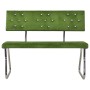 Banco de terciopelo verde claro 110 cm de vidaXL, Bancos de comedor y cocina - Ref: Foro24-325866, Precio: 96,80 €, Descuento: %