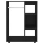 Black engineered wood cabinet 80x40x110 cm by vidaXL, Wardrobes - Ref: Foro24-808514, Price: 74,33 €, Discount: %