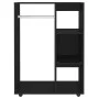 Schwarzer Kleiderschrank aus Holzwerkstoff, 80 x 40 x 110 cm von vidaXL, Kleiderschränke - Ref: Foro24-808514, Preis: 73,34 €...