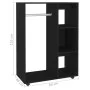 Schwarzer Kleiderschrank aus Holzwerkstoff, 80 x 40 x 110 cm von vidaXL, Kleiderschränke - Ref: Foro24-808514, Preis: 73,34 €...