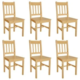 Dining chairs 6 units of pine wood by vidaXL, dining chairs - Ref: Foro24-271498, Price: 338,96 €, Discount: %