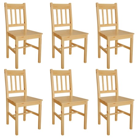Dining chairs 6 units of pine wood by vidaXL, dining chairs - Ref: Foro24-271498, Price: 354,17 €, Discount: %