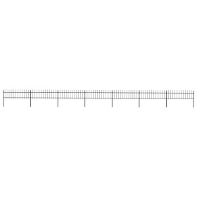Garden fence with black steel spearheads 11.9x0.6 m by vidaXL, fence panels - Ref: Foro24-277599, Price: 303,29 €, Discount: %