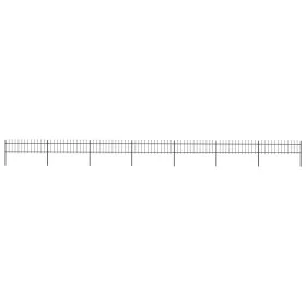 Garden fence with black steel spearheads 11.9x0.6 m by vidaXL, fence panels - Ref: Foro24-277599, Price: 300,47 €, Discount: %