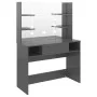 Tocador de maquillaje luces LED MDF gris brillo 100x40x135 cm by vidaXL, Bedroom Dressers - Ref: Foro24-331543, Price: 201,32...